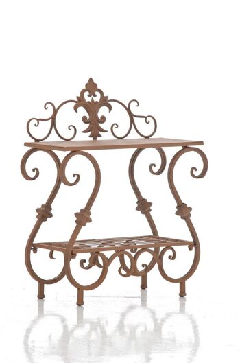 Table à fleurs Aurica brun antique 22x53x63,5 métal brun antique métal 2