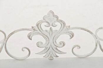 Table à fleurs Aurica blanc antique 22x53x63,5 métal blanc antique métal 5