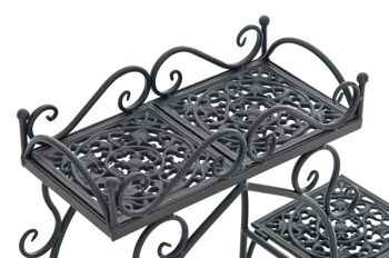 Table à fleurs Estera noir 20x72x64 métal noir métal 4