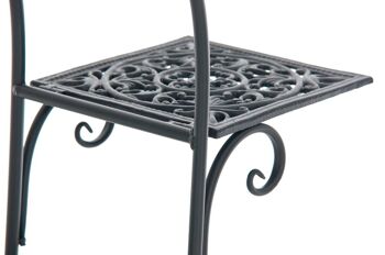 Table à fleurs Estera noir 20x72x64 métal noir métal 7