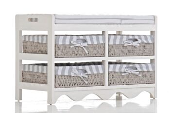 Banc Jan blanc 34x70x45 bois blanc bois 2