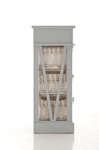 Commode Mita Gris 26x37x69 Gris Bois Bois 3