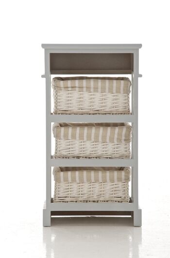 Commode Mita Gris 26x37x69 Gris Bois Bois 4