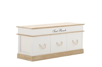 Banc Norby blanc 35x103x45 bois blanc bois 1