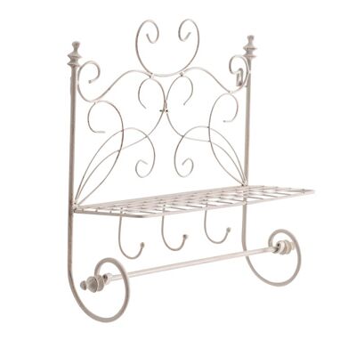 Wall shelf Florence small antique white 14x48x40 antique white Wood metal