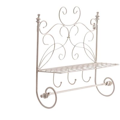 Wall shelf Florence small antique white 14x48x40 antique white Wood metal
