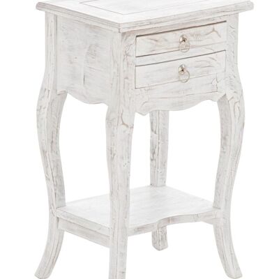 Table d'appoint Linda lavage rustique 29x40x68 lavage rustique Bois Bois