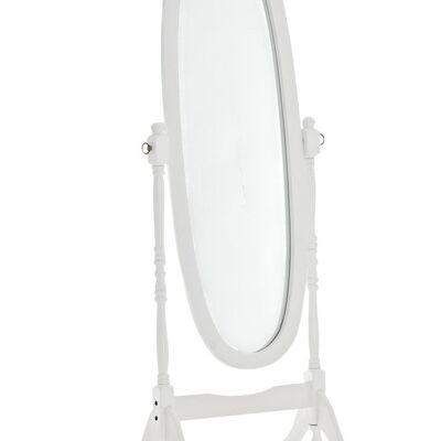 Specchio da terra Cora ovale bianco 51x59x150 bianco Wood Wood