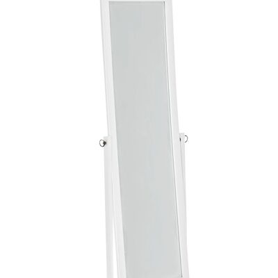 Miroir sur pied Yolanda angulaire blanc 30x45x150 blanc Wood Wood