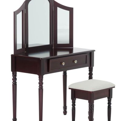 Lexi dressing table with stool wenge 40x80x126 wenge Wood Wood