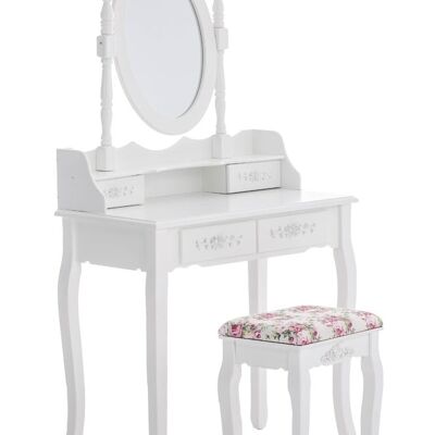 Dressing table Zora l75*40*136cm white 40x75x140 white Wood Wood