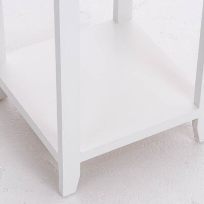 Table d'appoint Agneta blanc antique 30x30x63,5 blanc antique Bois Bois