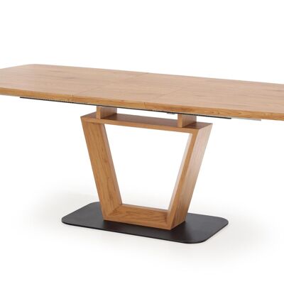 Tavolo da pranzo allungabile Herouville in rovere naturale - 130-210 x 80 cm