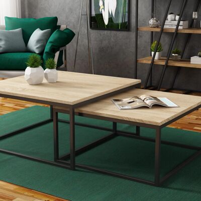 Table basse Ibie en chêne doré