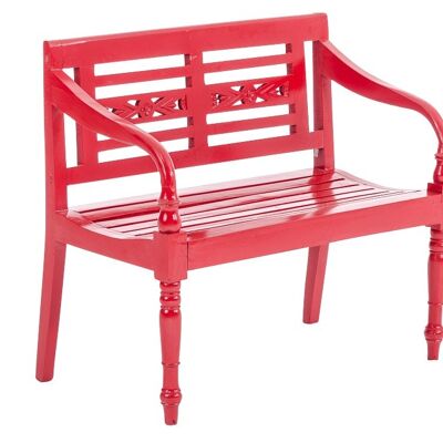 2-Sitzer-Sofa mahagonirot 57x150x90 rotes Holz Holz