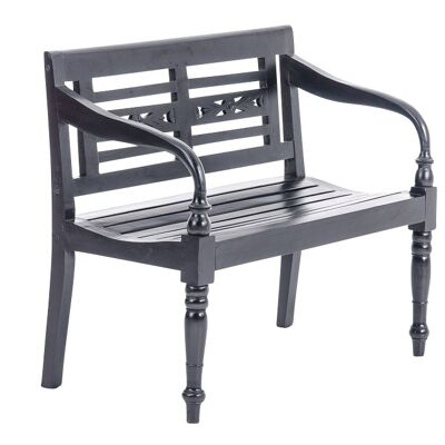 2-Sitzer-Sofa Mahagoni schwarz 57x150x90 schwarz Holz Holz