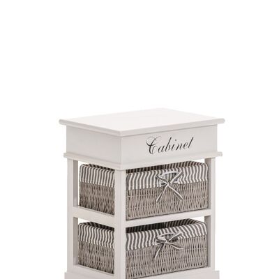 Shelf cabinet 2 baskets white 28x38x52 white Wood Wood