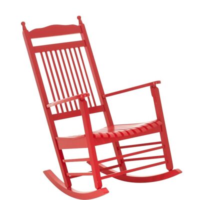 Chaise à bascule Marissa rouge 82x66x112 bois rouge