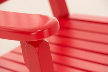 Chaise à bascule Marissa rouge 82x66x112 bois rouge 6