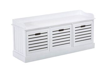 Buffet linoléum blanc 33x110x50 blanc Wood Wood 1