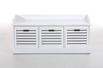 Buffet linoléum blanc 33x110x50 blanc Wood Wood 2