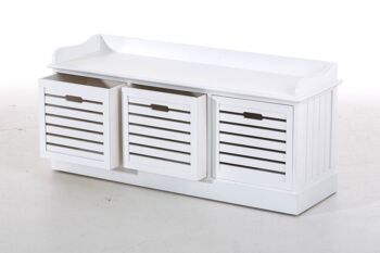 Buffet linoléum blanc 33x110x50 blanc Wood Wood 4