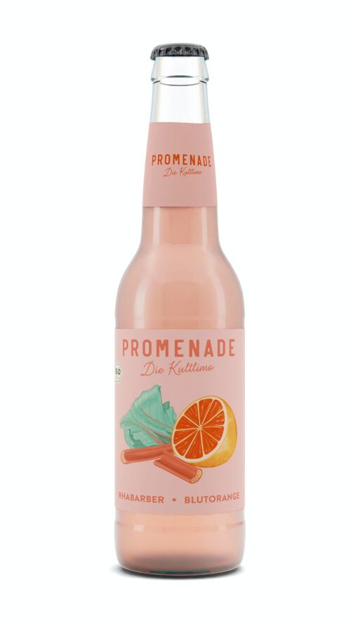 Promenade - 30 Flaschen / Bio Limonade Rhabarber-Blutorange