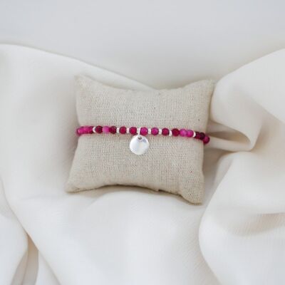 Faceted beads and lozenge bracelet