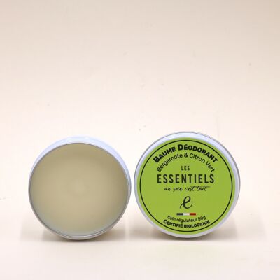 Bergamot & Lime deodorant balm - certified organic - 50g