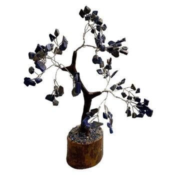 Arbre de pierres précieuses, 100 perles, 18 cm, Lapis Lazuli 1