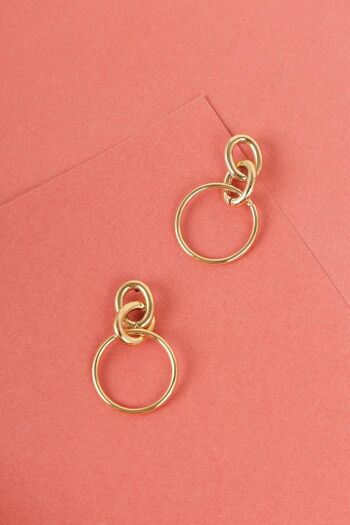 Boucles d'oreilles triple anneaux 2