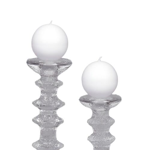 Ball candle, white