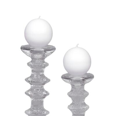 Ball candle, white