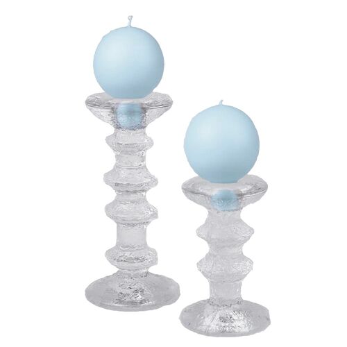Ball candle, light blue