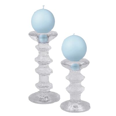 Ball candle, light blue