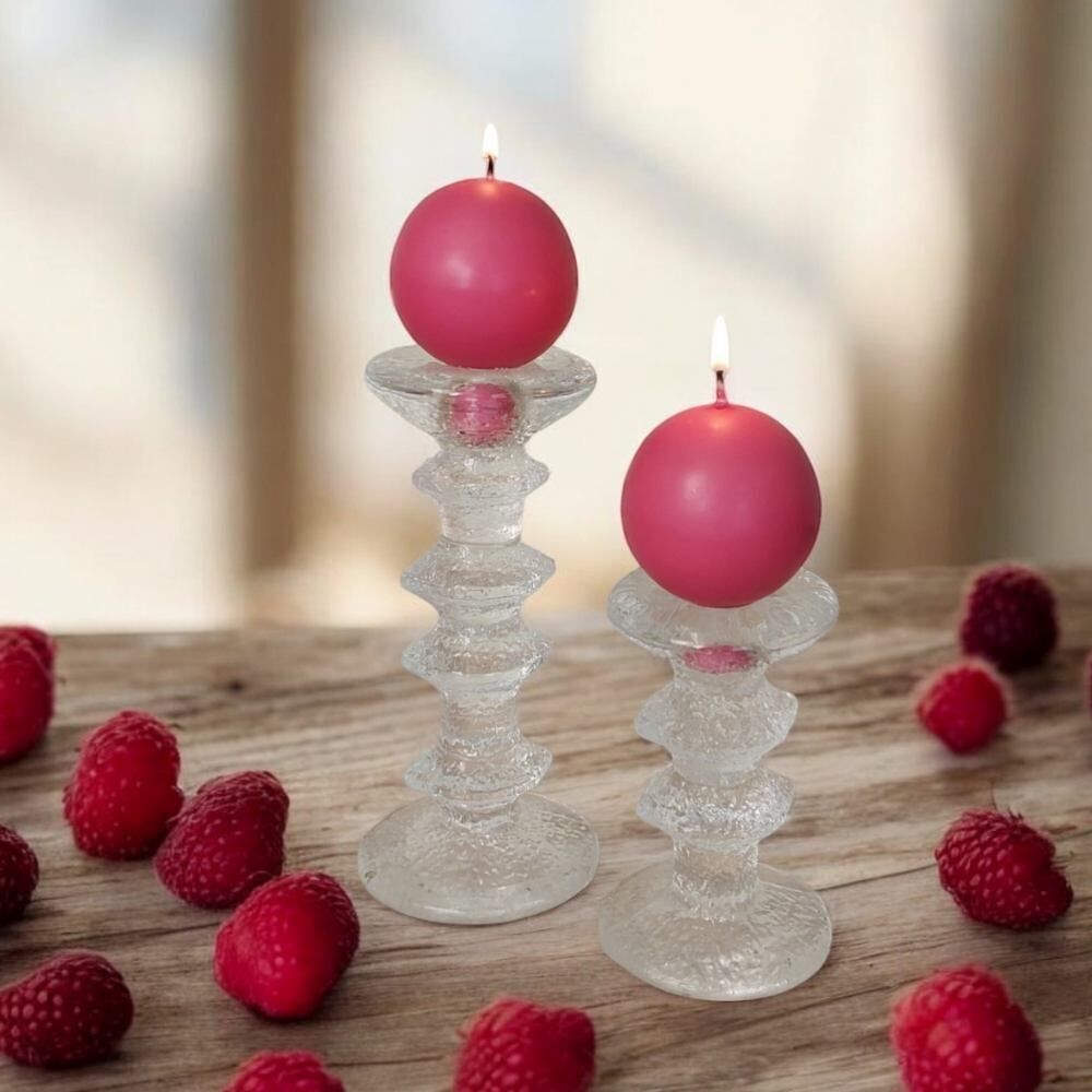 Ball candle, raspberry