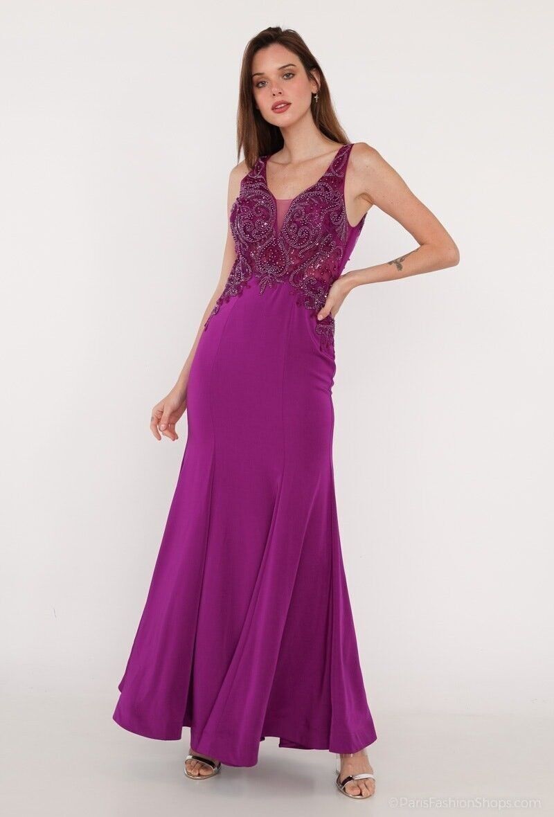 Abito lungo da cerimonia Viola