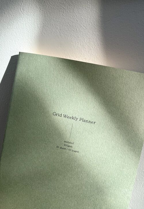 Grid Weekly Planner Notebook / Vita Series-Pale Green