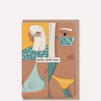 Grußkarte für beste Freunde / Hello Little Liar 01