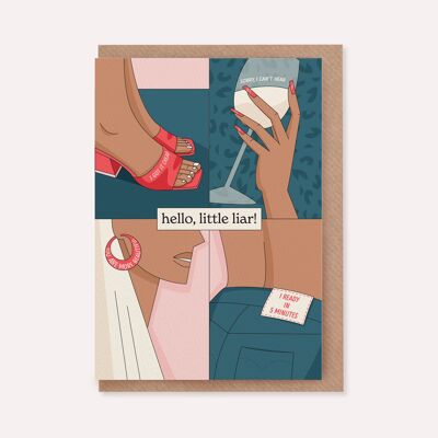 Grußkarte für beste Freunde / Hello Little Liar 02