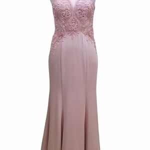 Robe longue de cérémonie rose