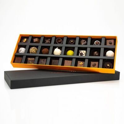 Verschiedene gefüllte Schokoladenpralinen 24St