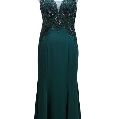 Long ceremonial dress Emerald green