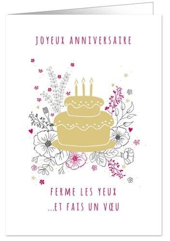 Joyeux anniversaire (SKU: 6524FR)