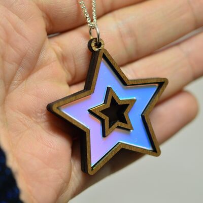 Iridescent Star Necklace