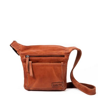 Sac ceinture en cuir lavé camel