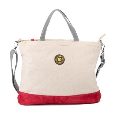Women's Stamp bag in red washed canvas