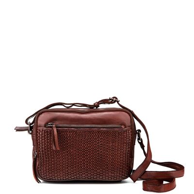 Treny brown washed leather bag for women