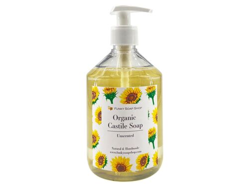 Organic Liquid Castile Soap Unscented, 500ml