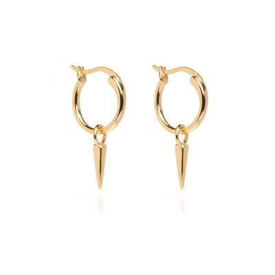 Blaire 18k Gold Spiked Hoops